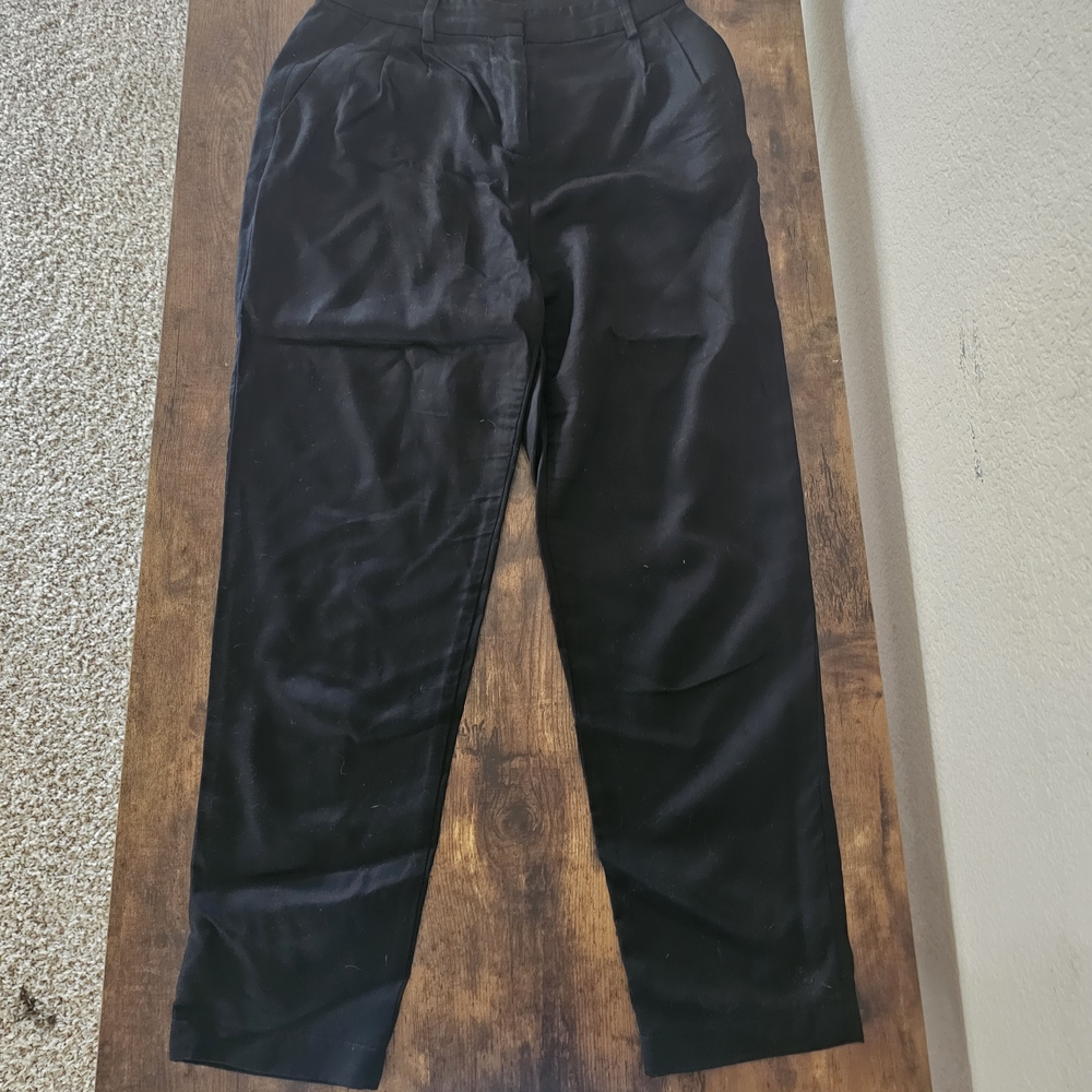 VETTA Black Dress Pants Straight-Leg Design